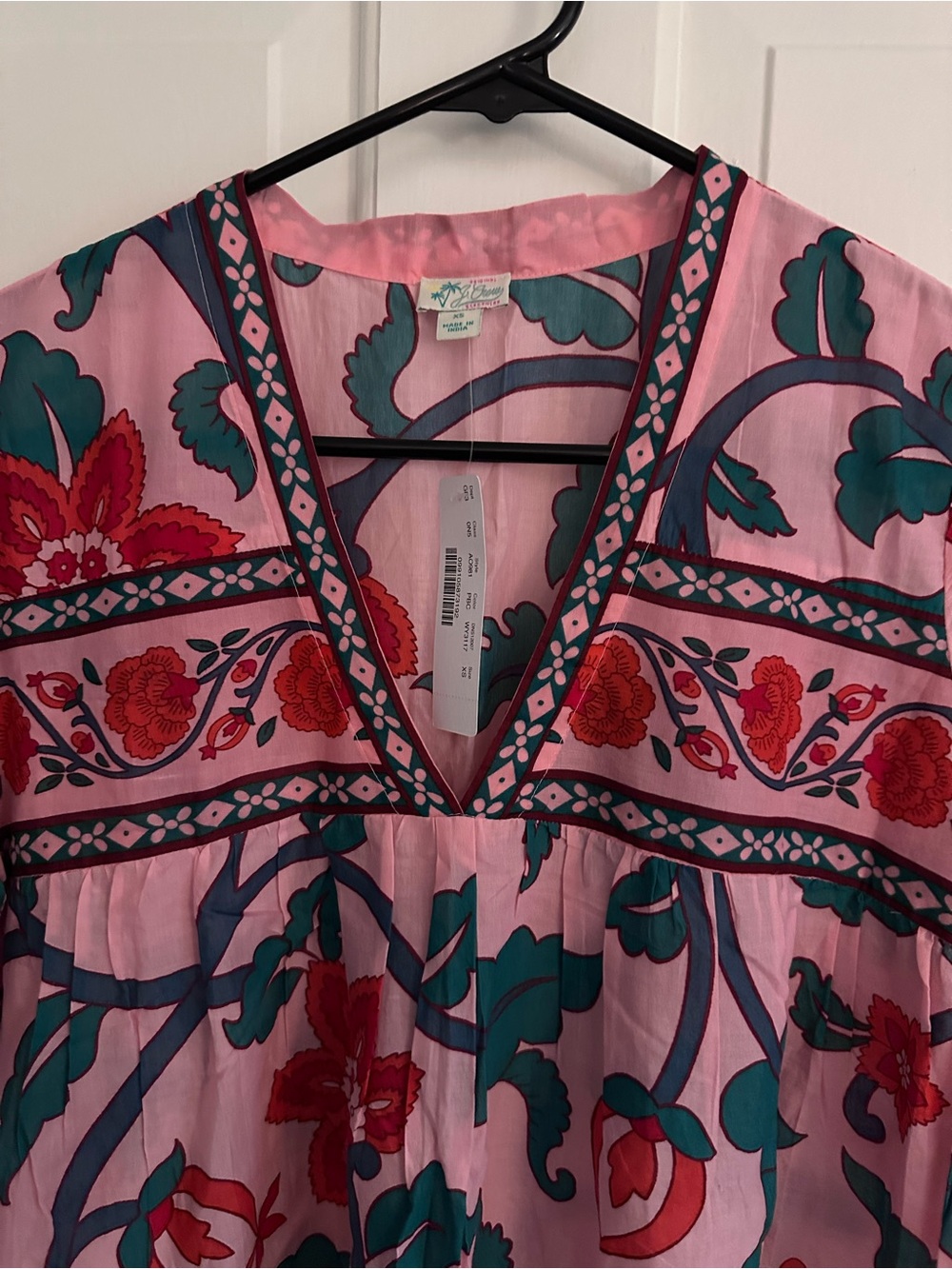 NWT J. Crew V-neck tunic dress in floral block print - Picture 8 of 8